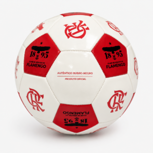 Bola Oficial Flamengo Branca e vermelha 1985