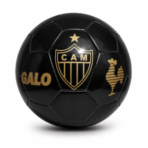 Bola Atlético Mineiro Preta com Dourado Galo Oficial  Sport Bel