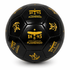 Mini Bola Oficial Flamengo Preta e Dourado