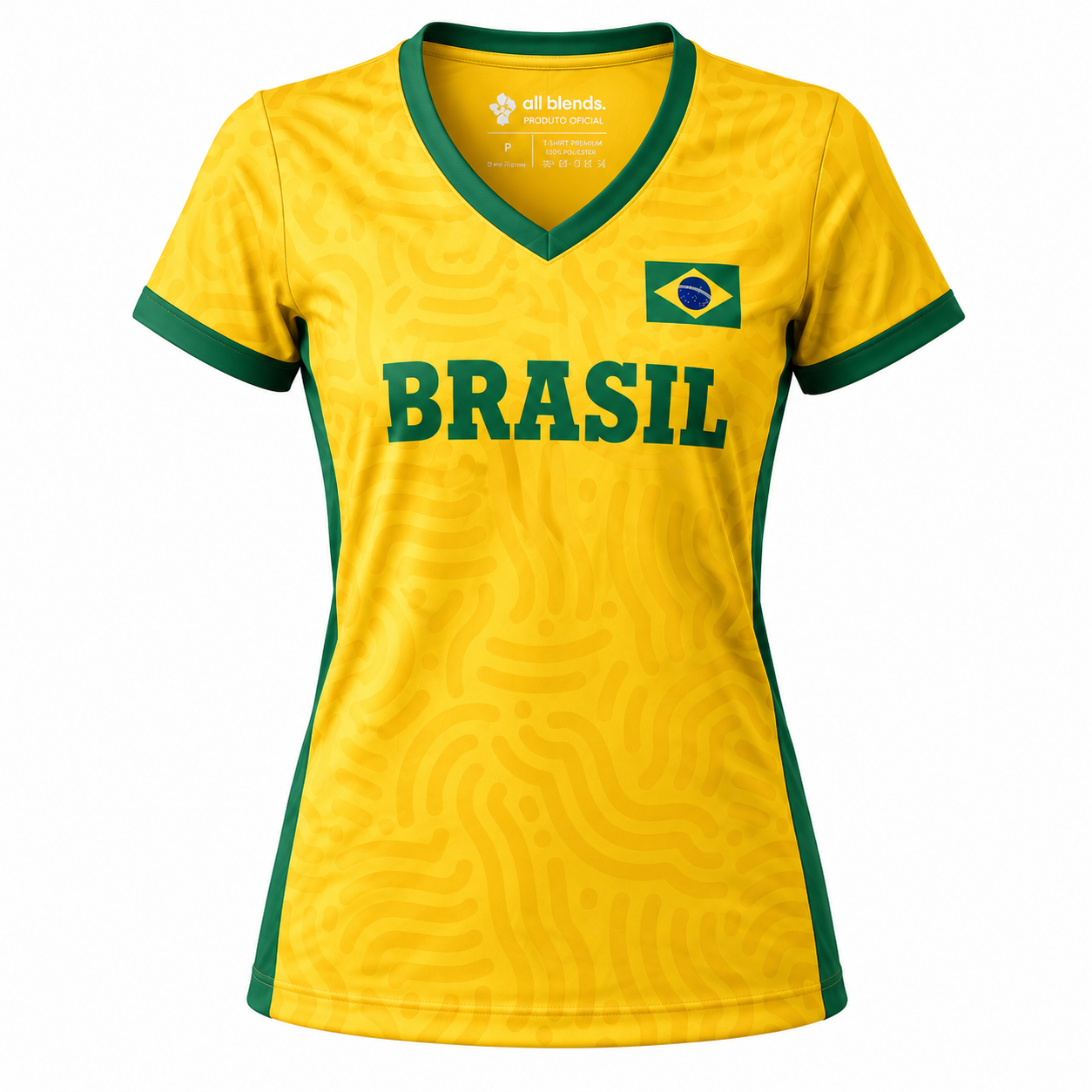 Camisa Brasil Amarela Retromania Feminina Bra2513