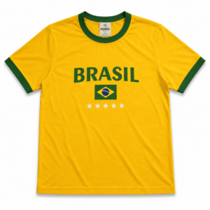 Camisa Basic Puro Brasil Amarela Braziline Masculina