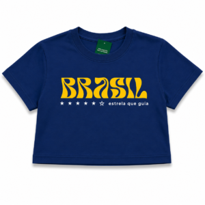 Cropped Agua Basic Brasil Azul