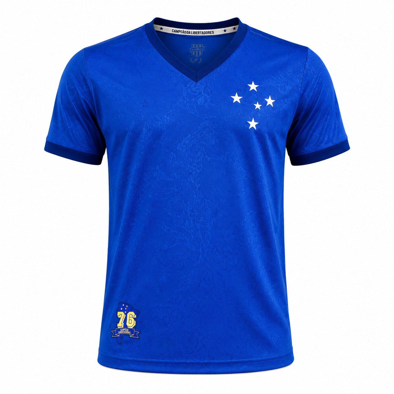 Camisa Cruzeiro Jacquard 1976 Retrô Masculino