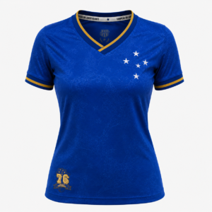 Camisa Cruzeiro Jacquard Gold 1976 Retrô Feminina