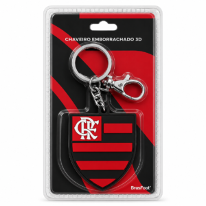Chaveiro Oficial Escudo Flamengo 3d Time Emborrachado Mengão