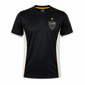 Camisa Atlético Mineiro Dry Preto e Branco Masculino