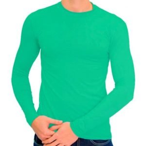 Camisa Térmica Masculina Manga Longa Verde Jade Ginga Sport