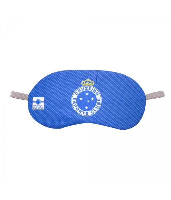 mascara de dormir azul do cruzeiro com escudo