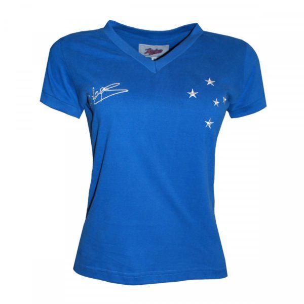 camisa retro oficial do dirceu lopes com assinatura feminina cruzeiro