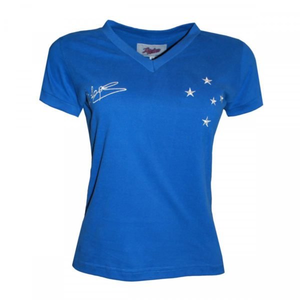 camisa retro oficial do dirceu lopes com assinatura feminina cruzeiro