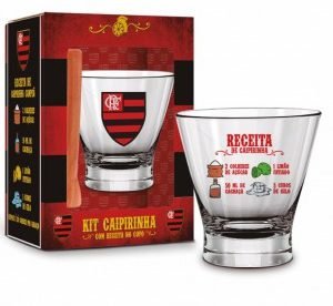 Kit Caipirinha Copo+Socador Flamengo