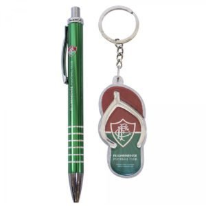 Kit Caneta e Chaveiro Chinelo Fluminense